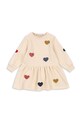Детское платье Konges Sløjd LOU TERRY SWEAT DRESS OCS midi бежевый KS103869.9BYA