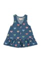 Konges Sløjd sukienka jeansowa dziecięca MAGOT DRESS GOTS wzorzyste granatowy KS103884.9BYA