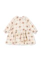 Дитяча сукня з бавовною Konges Sløjd COCO DRESS GOTS довгий бежевий KS103758.9BYA