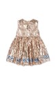 Dievčenské šaty Konges Sløjd STARLA SEQUIN DRESS KS103990.9BYA zlatá AW25