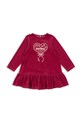 Dievčenské šaty Konges Sløjd VELOU DRESS GOTS pletenina burgundské KS104029.9BYA