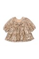 Dziewczynka Konges Sløjd sukienka dziecięca LILA SEQUINS BOW DRESS KS103858.9BYA złoty