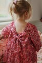 Konges Sløjd sukienka dziecięca LILA SEQUINS BOW DRESS rozkloszowany bordowy KS103858.9BYA