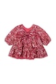 Dziewczynka Konges Sløjd sukienka dziecięca LILA SEQUINS BOW DRESS KS103858.9BYA bordowy