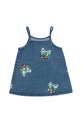 Dziewczynka Konges Sløjd sukienka bawełniana dziecięca MAGOT SEQUIN STRAP DRESS GOTS KS103891.9BYA granatowy