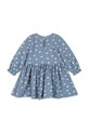 Konges Sløjd sukienka dziecięca VIDA DRESS GOTS KS104033.9BYA niebieski AW25