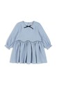 Παιδικό φόρεμα Konges Sløjd AVA DRESS GOTS με ελαστάν μπλε KS104071.9BYA