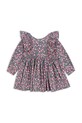 Παιδικό βαμβακερό φόρεμα Konges Sløjd CIANNA LS BOW DRESS GOTS με μοτίβο πολύχρωμο KS103755.9BYA