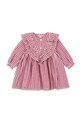 Otroška bombažna obleka Konges Sløjd KIM DRESS GOTS Mini rdeča KS103840.9BYA