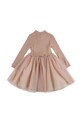 Donsje sukienka dziecięca z wełną Lotus Dress 4043900.98.140 pomarańczowy AW25