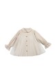 Donsje sukienka dziecięca z dodatkiem lnu Venne Blouse 4102400 beżowy AW25