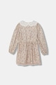 Дитяча бавовняна сукня Jamiks CAMRYL I CAMRYL.I.Sukie.JZI001.G рожевий AW25
