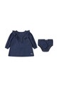 Φόρεμα Levi's WILD WEST RUFFLE DRESS μακρύ σκούρο μπλε 1EN585