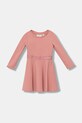 Otroška obleka Calvin Klein Jeans Z elastanom roza IG0IG02666.104.116.9BYA