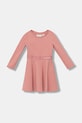 Calvin Klein Jeans sukienka dziecięca z elastanem różowy IG0IG02666.104.116.9BYA