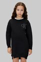 Calvin Klein Jeans sukienka dziecięca z elastanem czarny IG0IG03009.9BYA
