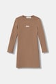 Calvin Klein Jeans sukienka dziecięca długi brązowy IG0IG03042.9BYA