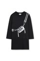 Παιδικό βαμβακερό φόρεμα Marc Jacobs βαμβάκι μαύρο W60598.114.150
