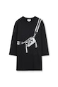 Marc Jacobs rochie din bumbac pentru copii mini negru W60598.156