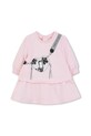 Marc Jacobs sukienka bawełniana niemowlęca nadruk różowy W60667.74.81