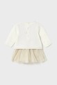 Φόρεμα και πουλόβερ Mayoral Newborn 2808.2G.Newborn.9BYA μπεζ AW25