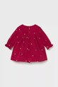 Mayoral Newborn rochie de catifea pentru bebeluși 2820.1M.Newborn.9BYA rosu AW25