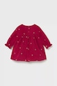Mayoral Newborn rochie de catifea pentru bebeluși 2820.1M.Newborn.9BYA rosu AW25