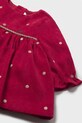 Fete Mayoral Newborn rochie de catifea pentru bebeluși 2820.1M.Newborn.9BYA rosu