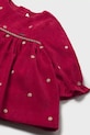 Fete Mayoral Newborn rochie de catifea pentru bebeluși 2820.1M.Newborn.9BYA rosu