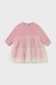 Сукня для немовлят Mayoral Newborn довгий рожевий 2824.2N.Newborn.9BYA