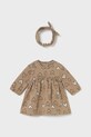 Платье для младенцев Mayoral Newborn длинный коричневый 2825.2P.Newborn.9BYA