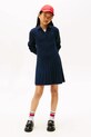 Tommy Hilfiger sukienka bawełniana dziecięca rozkloszowany granatowy KG0KG08789.9BYA