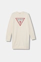 Dievčenské bavlnené šaty Guess bavlna béžová J3YK20.KA6R4.9BYA