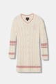 Guess sukienka z domieszką wełny dziecięca szpic beżowy J5BK18.Z37L1.9BYA