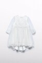 Φόρεμα μωρού Abel&Lula στρογγυλό λευκό 5503.8.Baby.9BYA