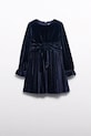 Detské zamatové šaty Abel&Lula 5533.5.Mini.9BYA tmavomodrá AW25