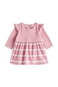 Haljina za bebe s pamukom Tommy Hilfiger pletivo roza KN0KN02066.9BYA