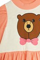 Mini Rodini sukienka bawełniana dziecięca Bear pomarańczowy 25750121