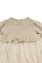 Donsje sukienka niemowlęca z dodatkiem wełny Paulien Dress beżowy 4103200.74.92