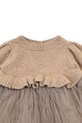 Donsje sukienka dziecięca z dodatkiem wełny Paulien Dress beżowy 4103200.98.140
