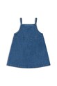 Dziewczynka Konges Sløjd sukienka bawełniana dziecięca MAGOT STRAP DRESS GOTS KS104475.9BYA granatowy