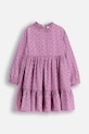 Coccodrillo sukienka wiskozowa dziecięca rozkloszowany fioletowy ZC5128101WGK