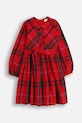 Coccodrillo sukienka bawełniana dziecięca ZC5128107EJG czerwony AW25