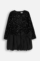 Coccodrillo sukienka z dodatkiem bawełny dziecięca ZC5129101EPG czarny AW25