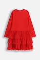 Coccodrillo sukienka z bawełną dziecięca ZC5129101MER czerwony AW25