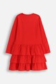 Coccodrillo sukienka z bawełną dziecięca ZC5129102MER czerwony AW25
