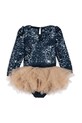 Dziewczynka Konges Sløjd sukienka dziecięca BALLERINA GLITTER DRESS KS104208.9BYA granatowy
