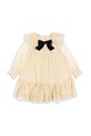 Konges Sløjd sukienka dziecięca BOW DRESS KS104240.9BYA beżowy AW25