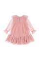 Konges Sløjd sukienka dziecięca BOW DRESS KS104240.9BYA różowy AW25