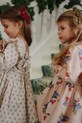 Konges Sløjd sukienka bawełniana dziecięca CIANNA LS BOW DRESS GOTS KS104262.9BYA